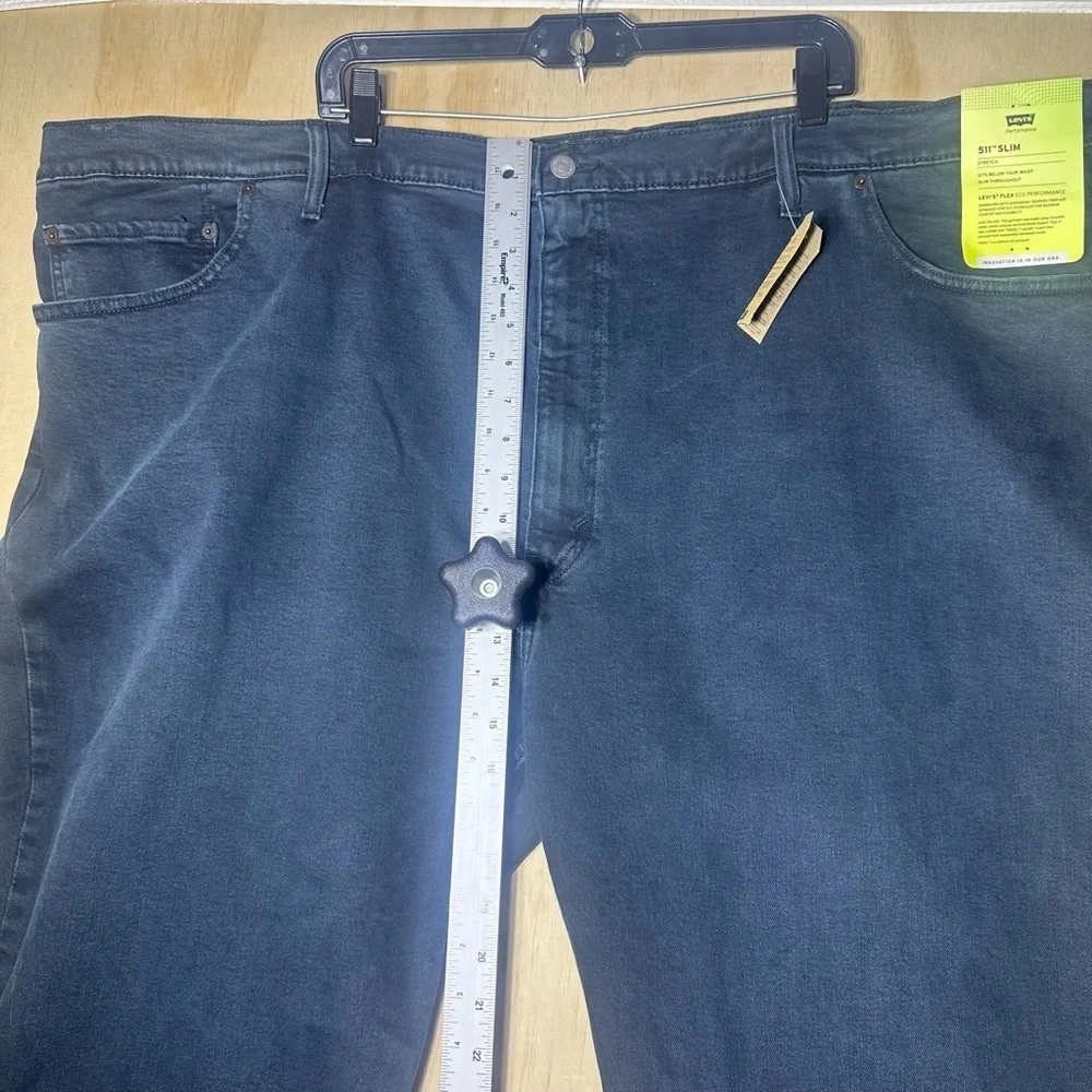 Levis 511 Jeans Slim Stretch Flex Eco Performance 58X 30 Black NWT‎